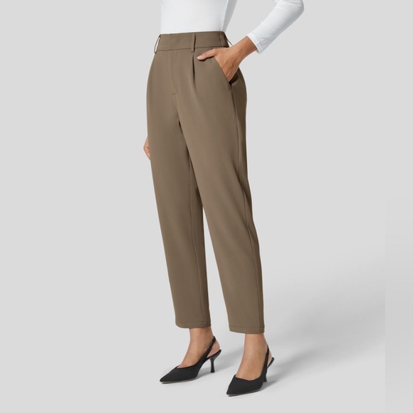 NWT Halara High Waisted Side Pocket Solid Work Tapered Pants - Picture 3 of 6
